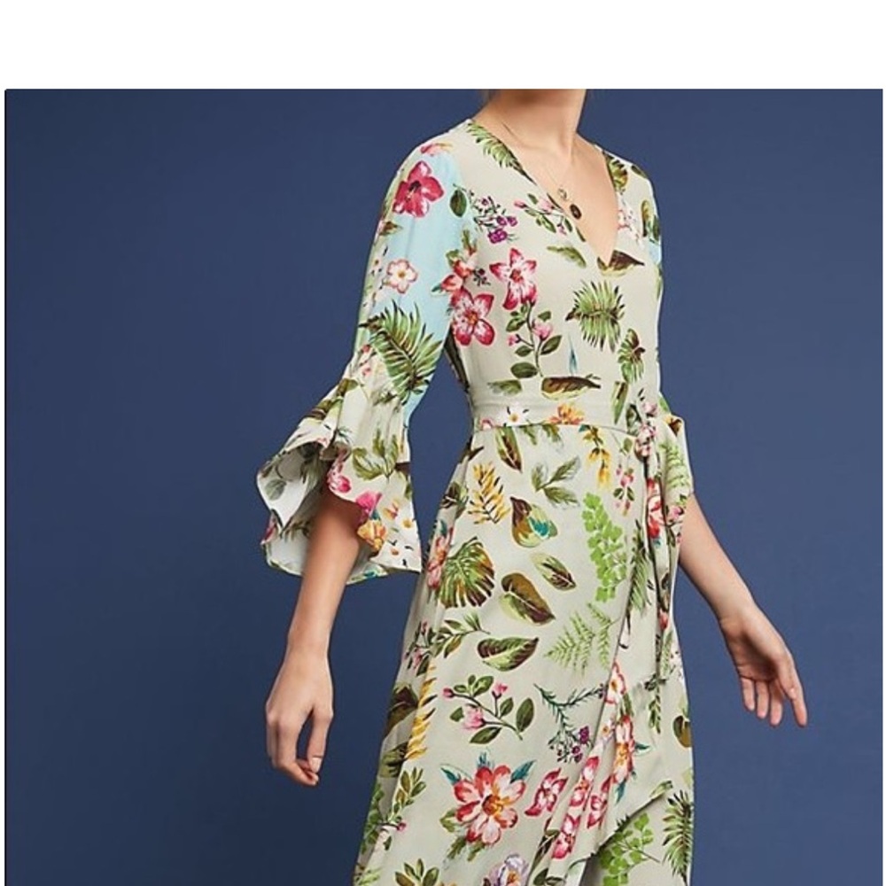 Anthropologie Ruth Floral Maxi Dress by Bl-nk